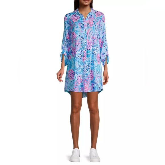 thumbnail image 2 of Lilly Pulitzer Natalie Easy Cover-Up Shirt | Saks Fifth Avenue 2 of 9